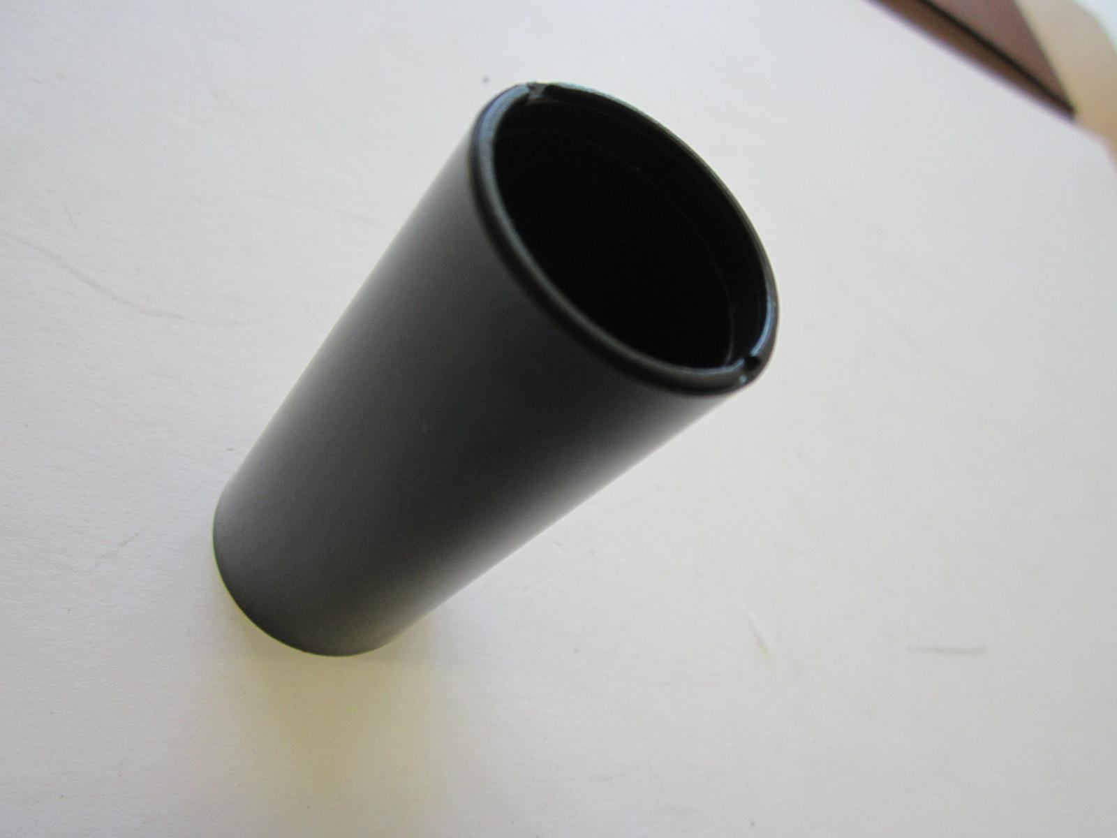 Small Black Plastic Hollow Cylinder Cylindrical Tube 6.5cm Long x 3cm