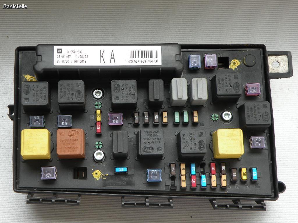 Opel Astra H Sicherungskasten Body Modul 13250232 KA Fuse Box | eBay