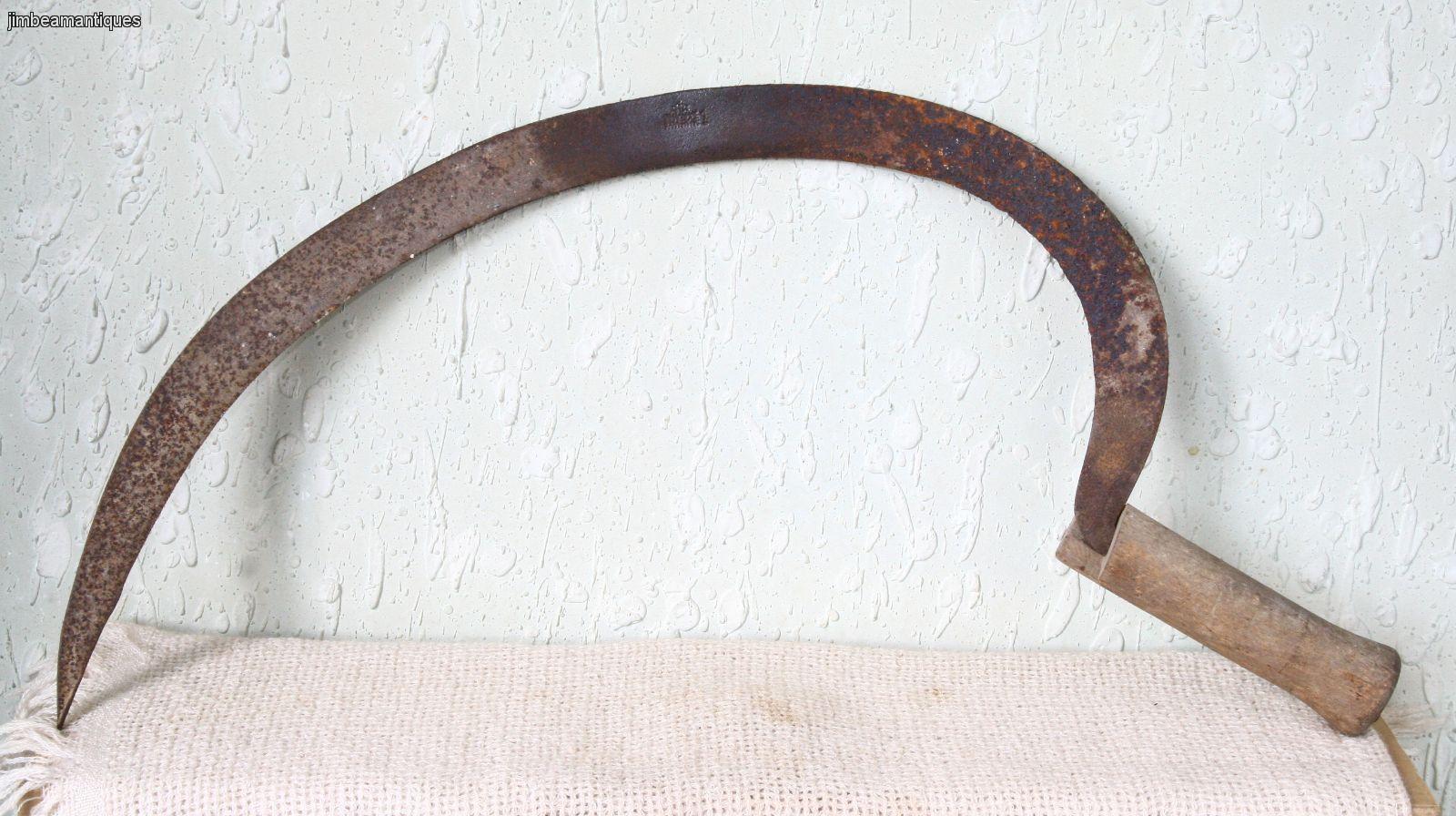 Antique Early 20`c Austrian Farm Garden Tool HAND SICKLE SCYTHE ...