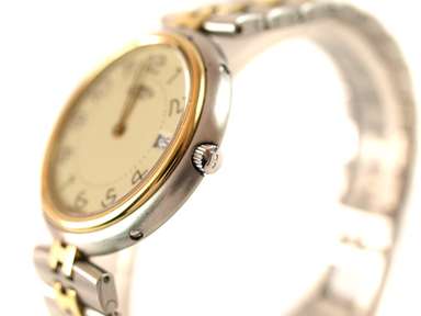 HERMES PROFILE Beige Dial, Date Stainless Steel Quartz Men's