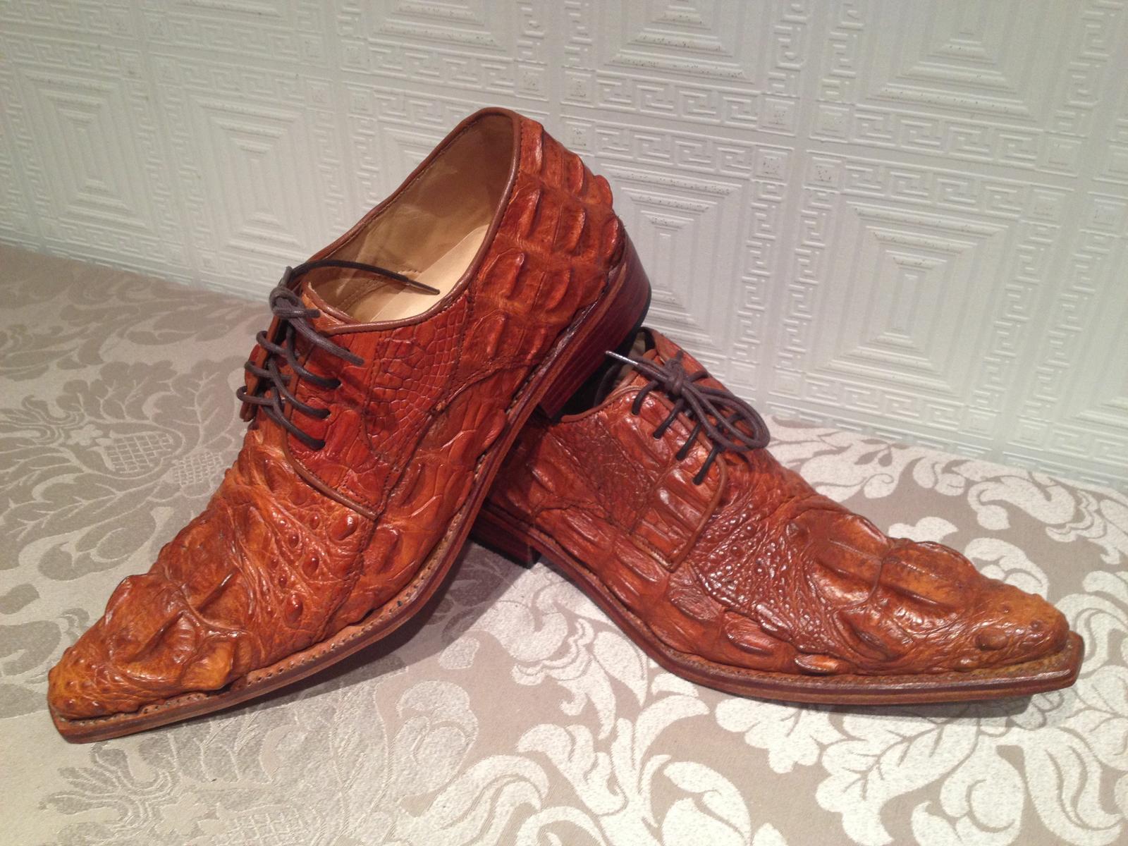 MENS SHOES GENUINE CROCODILE SKIN LEATHER ALLIGATOR 100 (SIZE 8 12