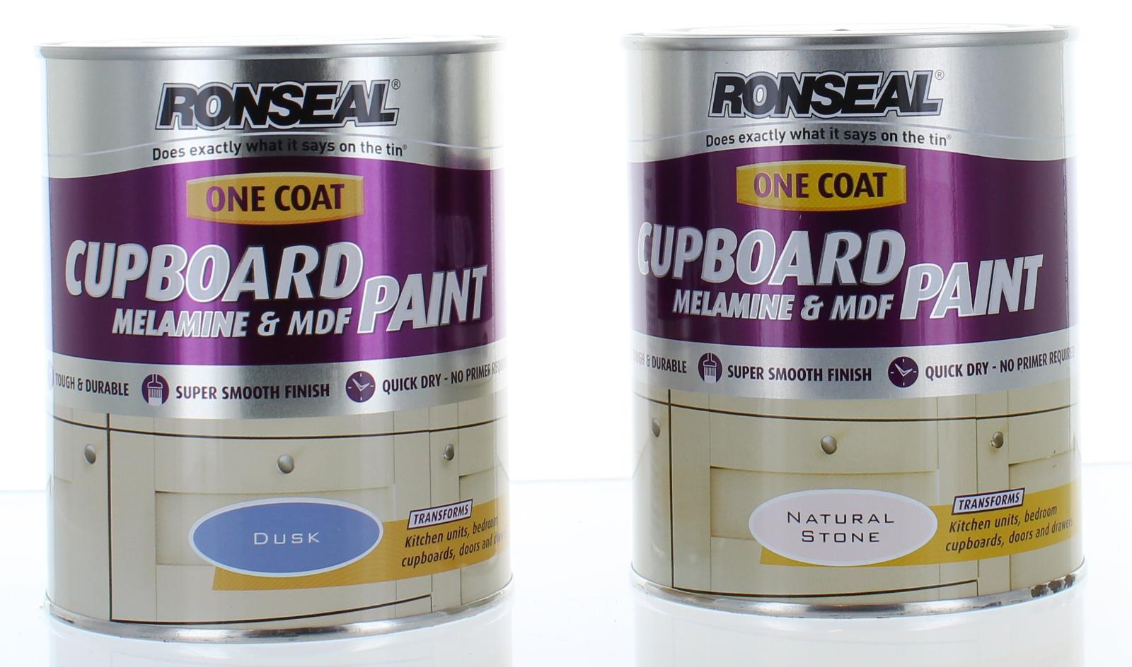 Ronseal 750ml One Coat Cupboard Paint MDF & Melamine Choice of 2
