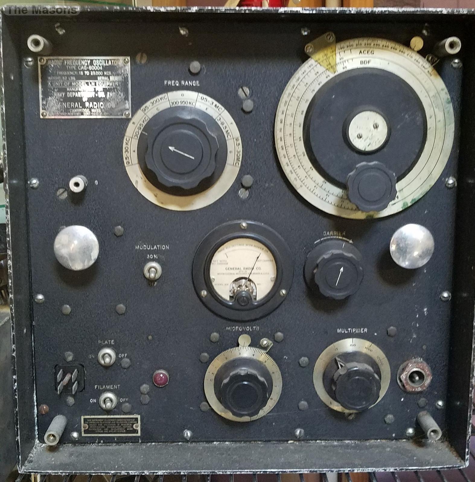 Antique General Radio Co. Frequency Oscillator & Power Unit CAG-60004 ...