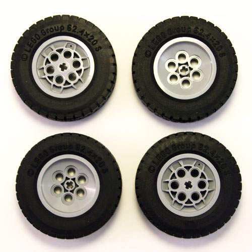 Lego Technic - Large Wheels Tyres Tires - Set of 4 - Big Massive 62 ...