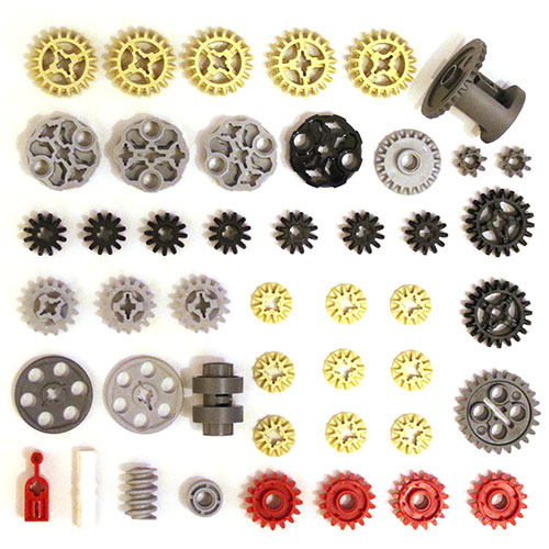 Lego Technic Gears Cogs Wheels Worm Clutch Pulleys Differential 46