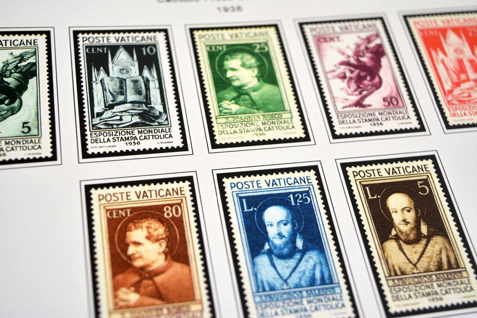COLOR PRINTED VATICAN CITY [CLASS.] 19291940 STAMP ALBUM PAGES (20 ill. pages) eBay