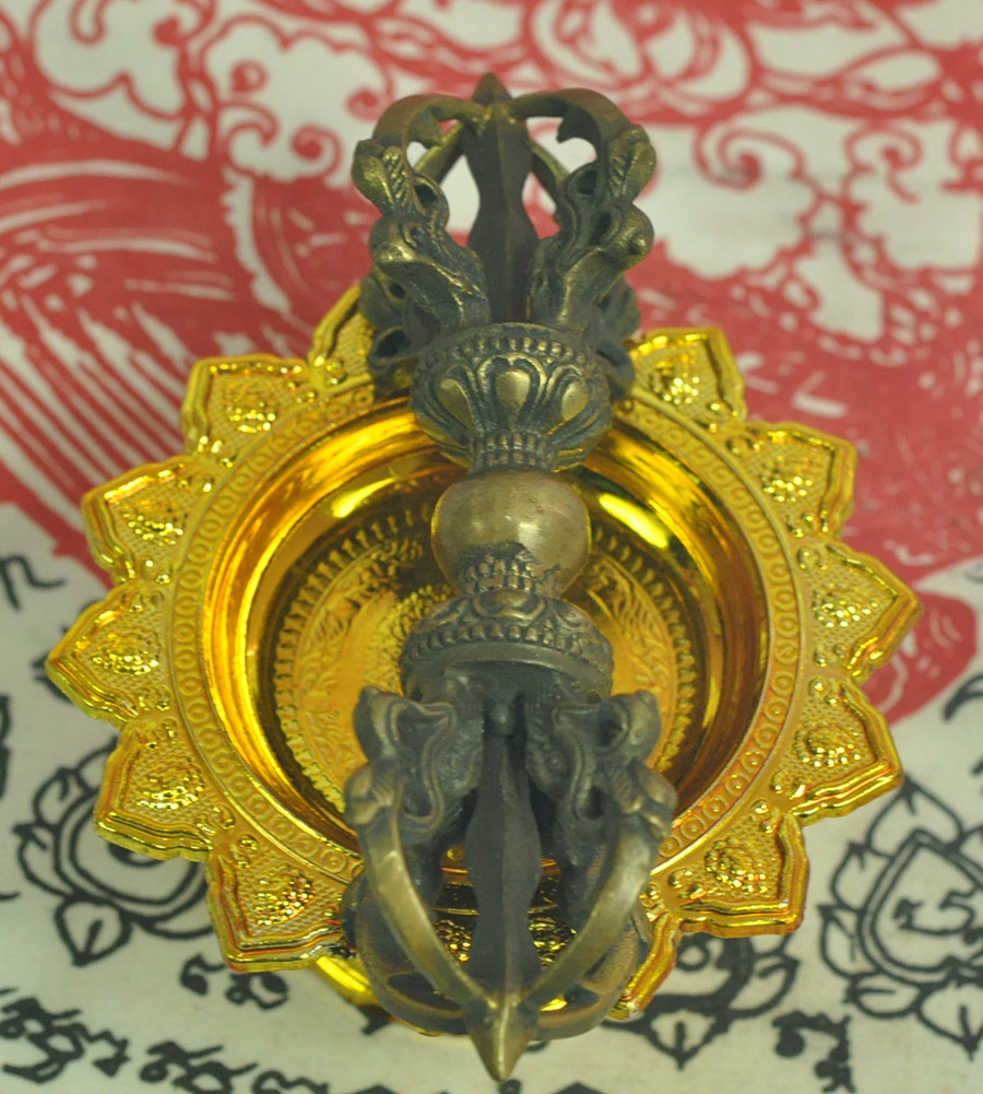 Antique bronze TIBETAN TIBET Vajra DORJE THUNDERBOLT DIAMOND NEPAL ...
