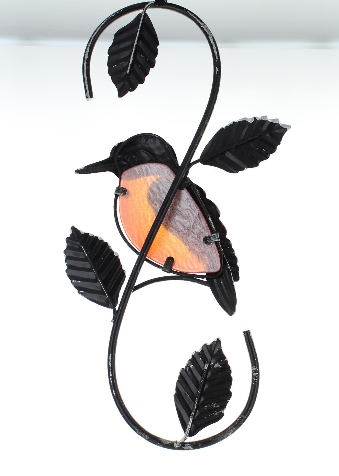 Fountasia Metal Wall Art Kingfisher Bird Hook Hanging Outdoor Garden