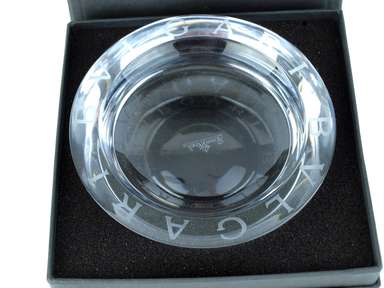 BVLGARI Rosenthal Crystal Bowl Cigarette Ashtray Accessories