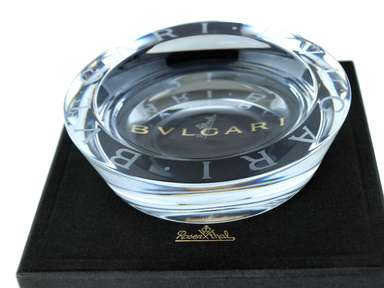 BVLGARI Rosenthal Crystal Bowl Cigarette Ashtray Accessories