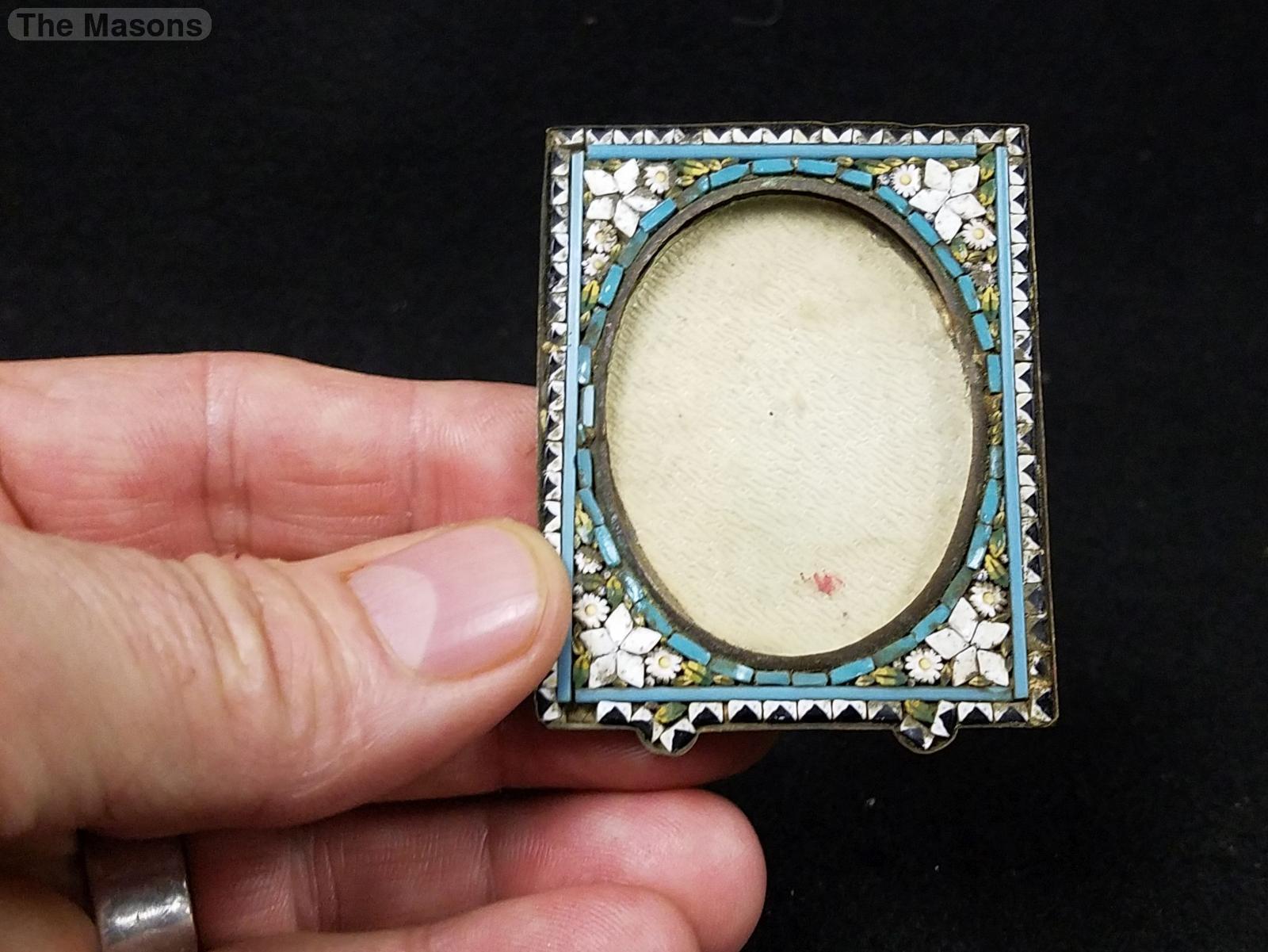 Small Antique Italian Micro Mosaic Picture Frame | eBay