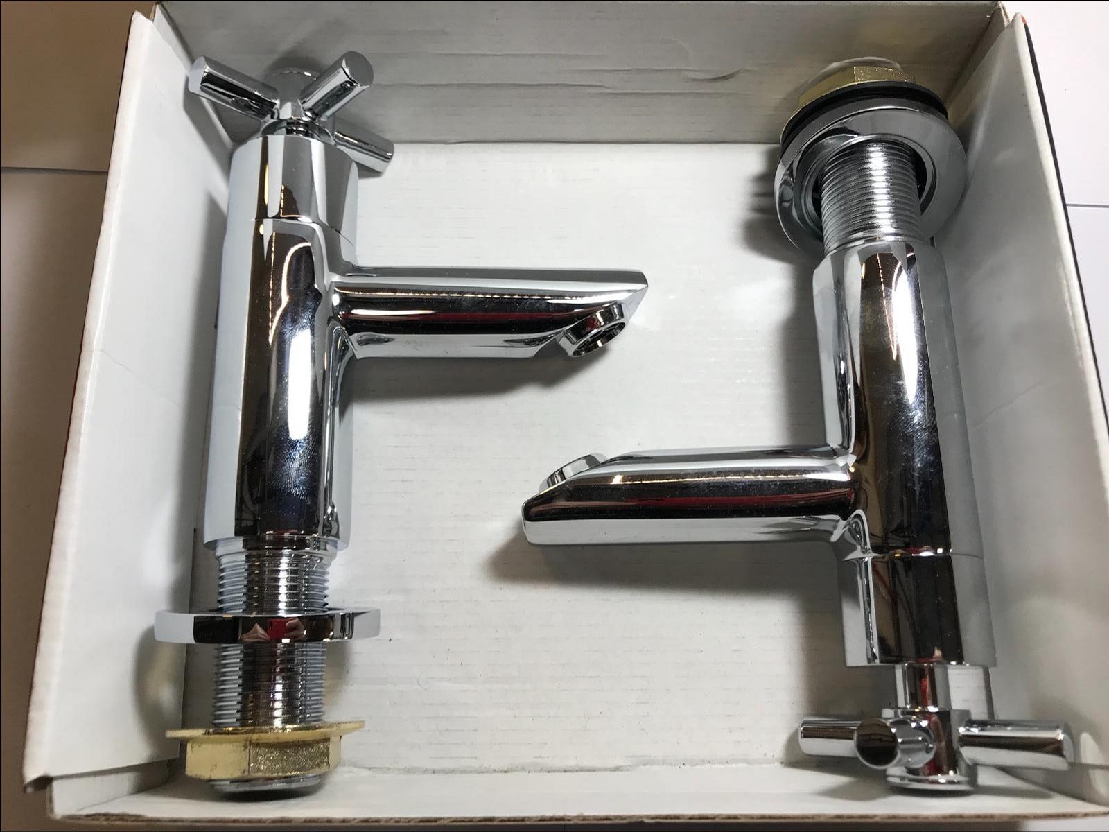 Wickes Trivor Bath Taps For 2 Hole Bathroom Basin High Low Pressure 1 4 Turn 7625651419143 Ebay