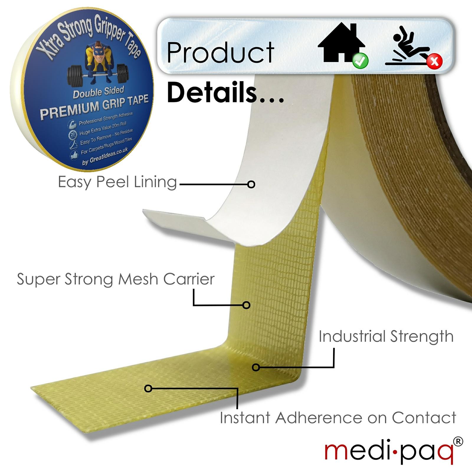 Double Sided Tape Rug Carpet Extra Strong Heavy Duty Sticky Self