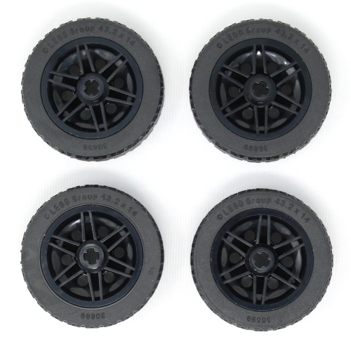 2 x NEW LEGO TECHNIC WHEEL 31mm D x 15mm No 4549886 DARK GRAY