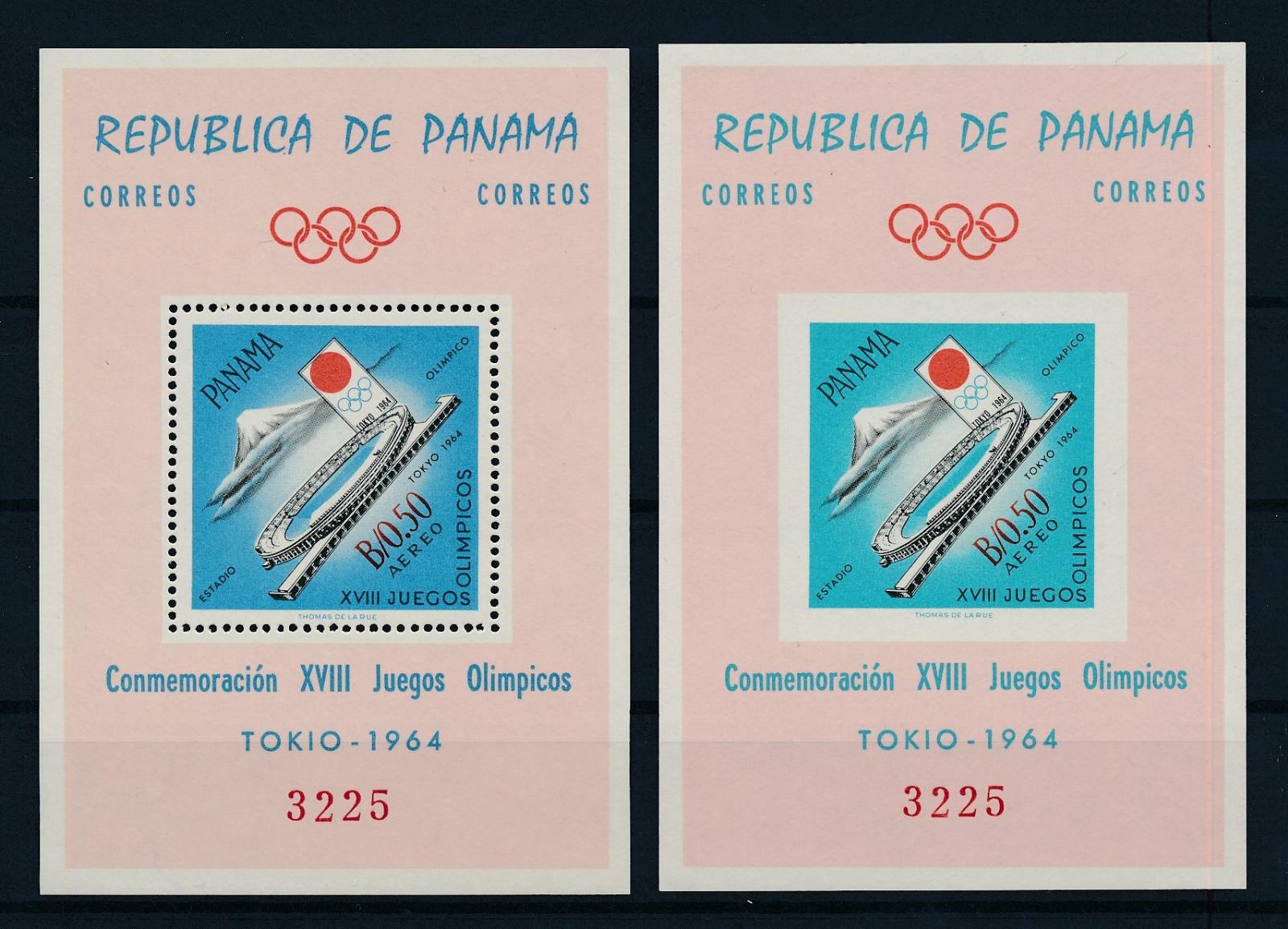 103621] Panama 1964 Olympic Games Tokyo Perf. + Imperf. S/S MNH | eBay
