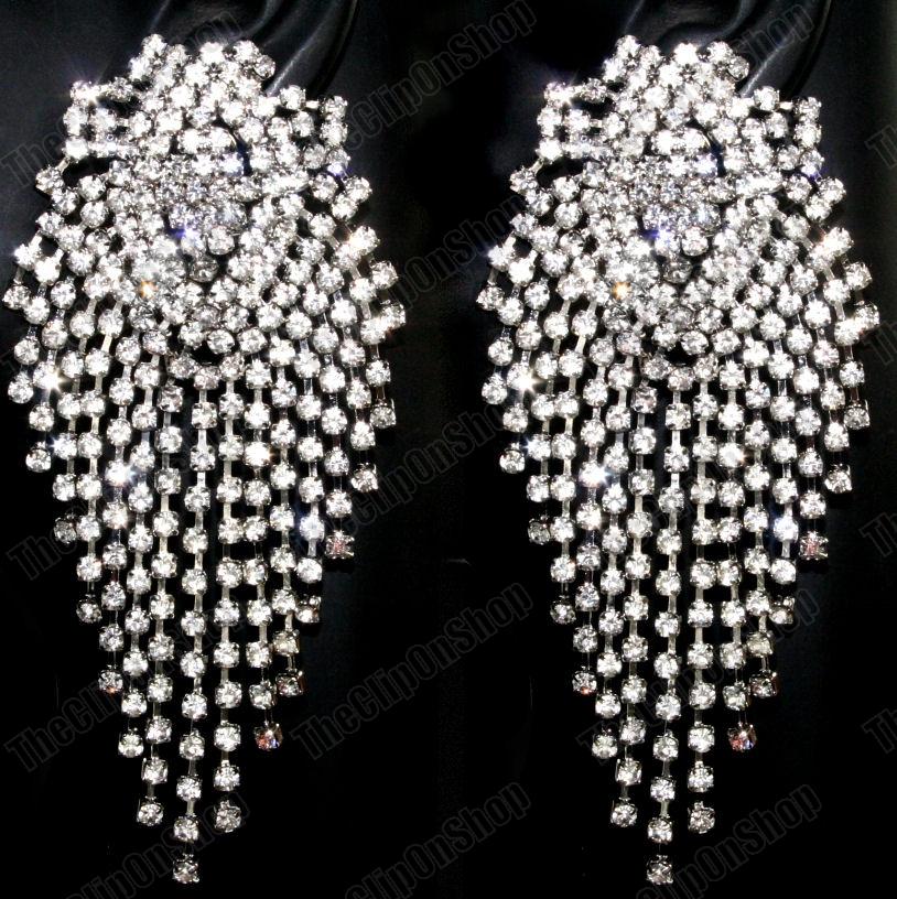 ピアス Long Crystal-embellished Earrings 4