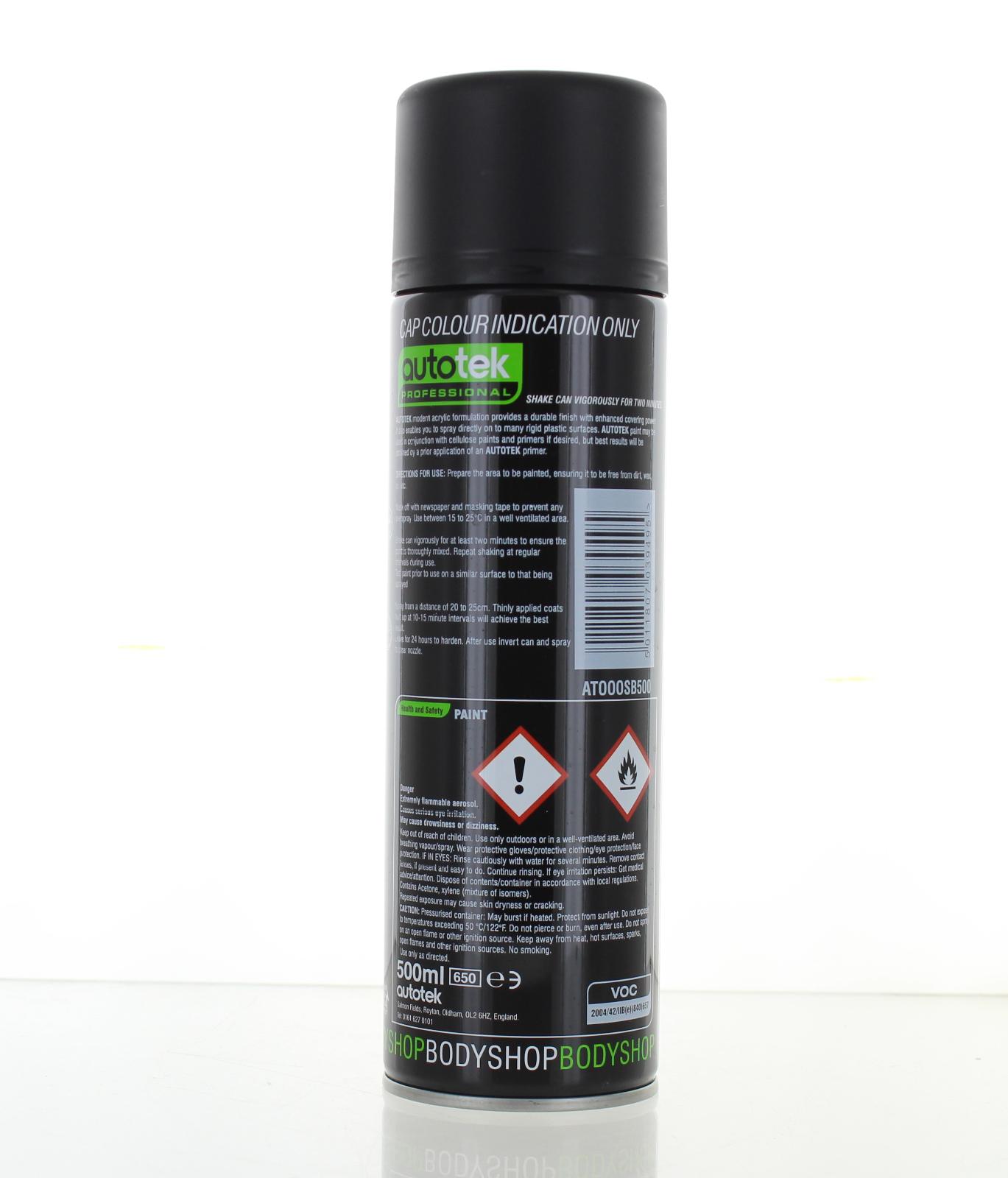 Autotek 500ml Satin Black Aerosol Spray Paint 3 Different Pack Sizes eBay