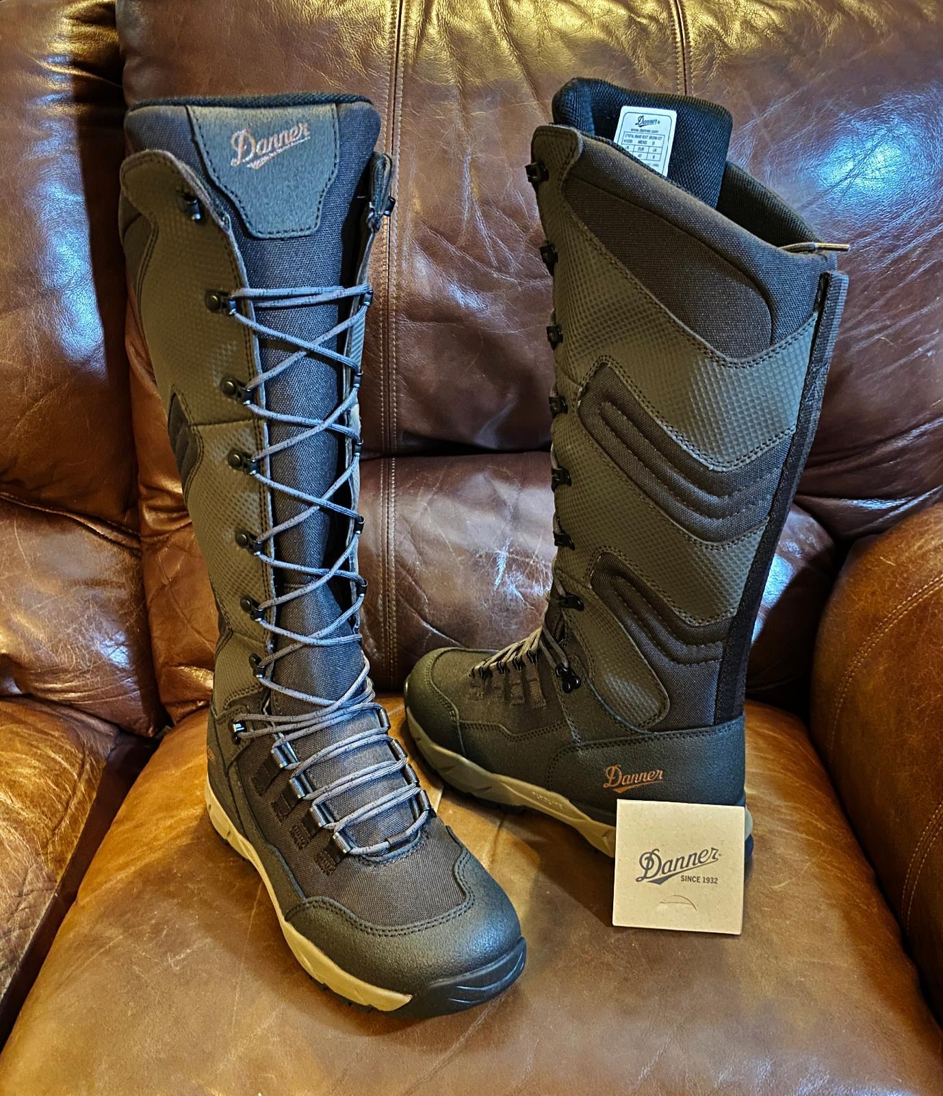 Danner® 41530 Men's Hot Weather 17" VITAL SNAKE BOOT, Brown 8.5 D