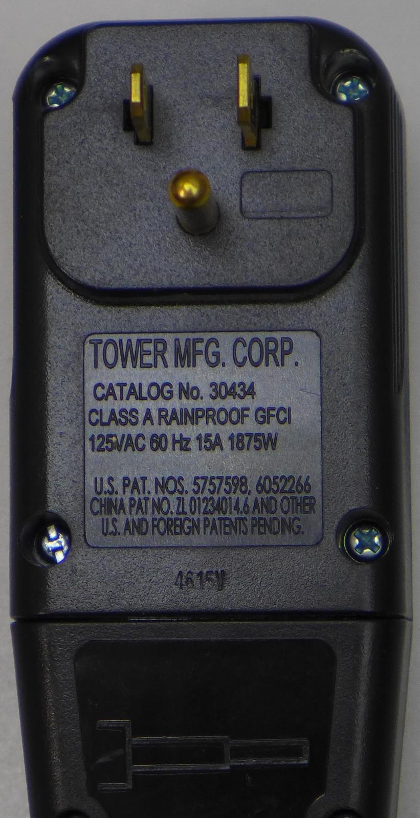 Tower Mfg Corp 30434 Class A Rainproof GFCI Cord | eBay
