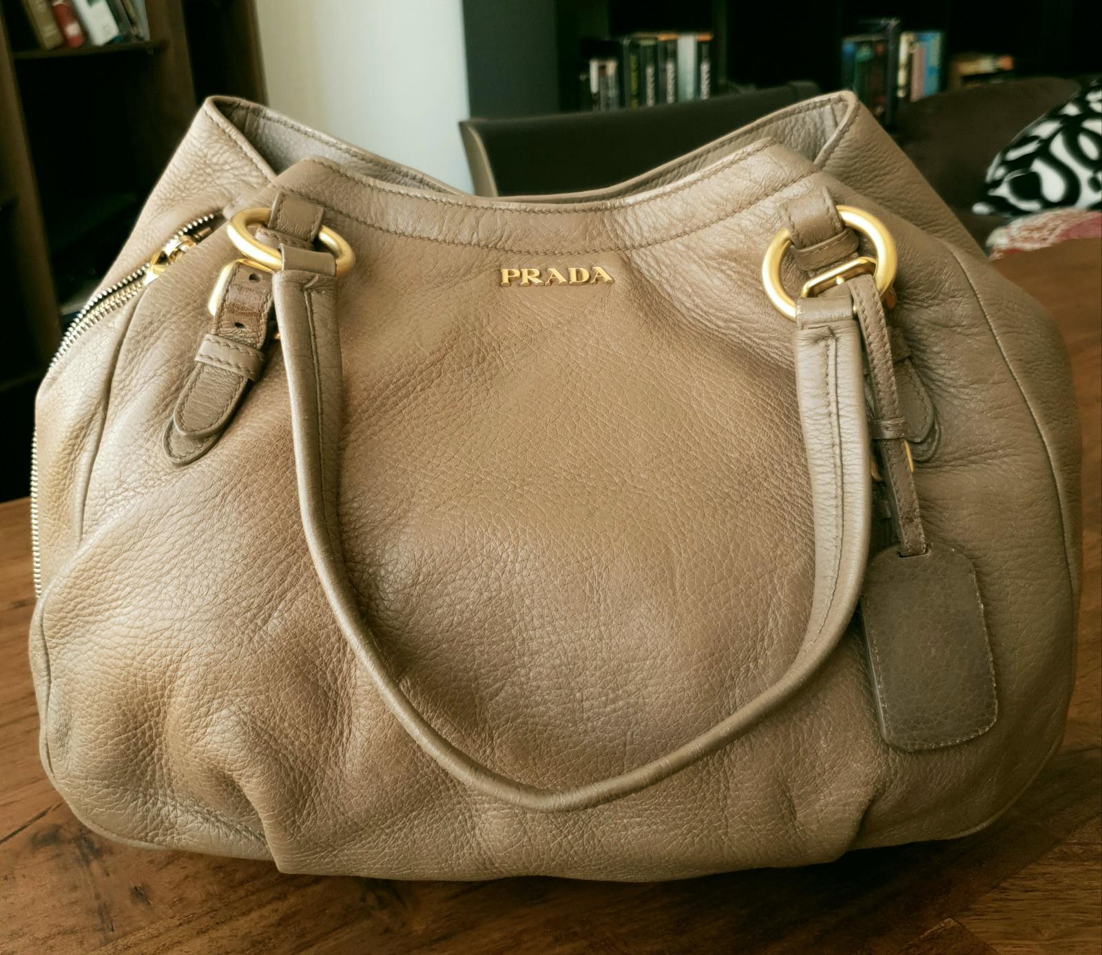 prada tote brown