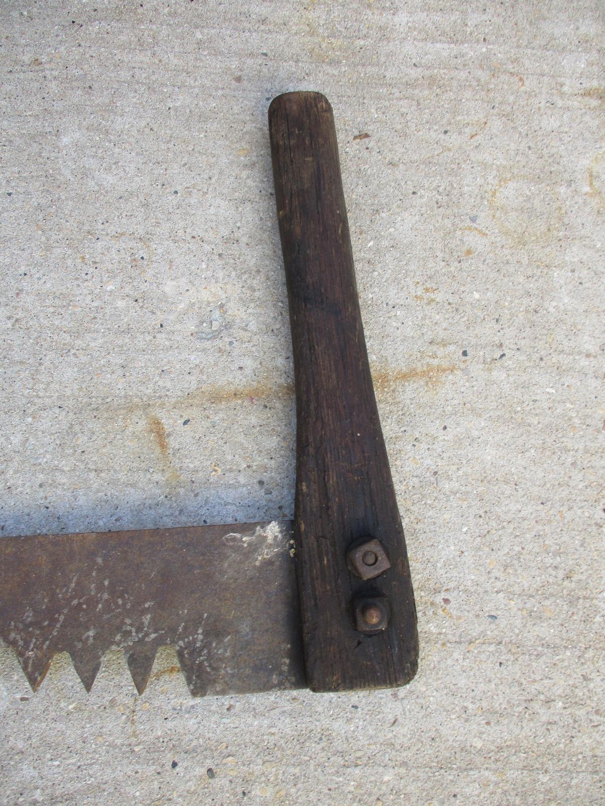 Antique Two Man Cross Cut Lumberjack Logging Saw w/ Wood Handles 78.5