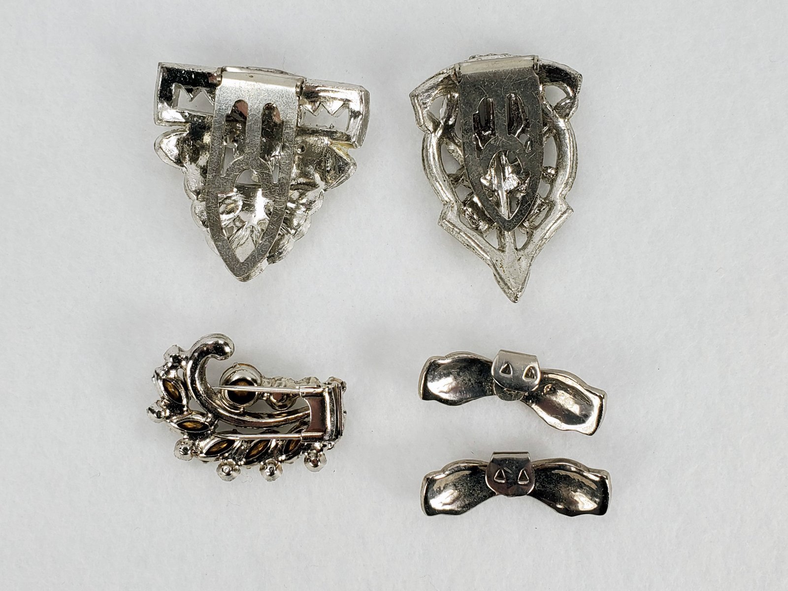 5 Vintage Rhinestone Shoe Clips | eBay