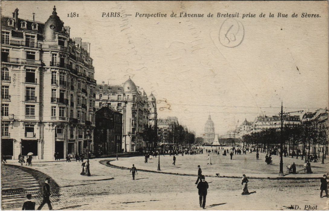 CPA PARIS 15th Perspective de l'Avenue de Breteuil taken from the Rue de (65788)
