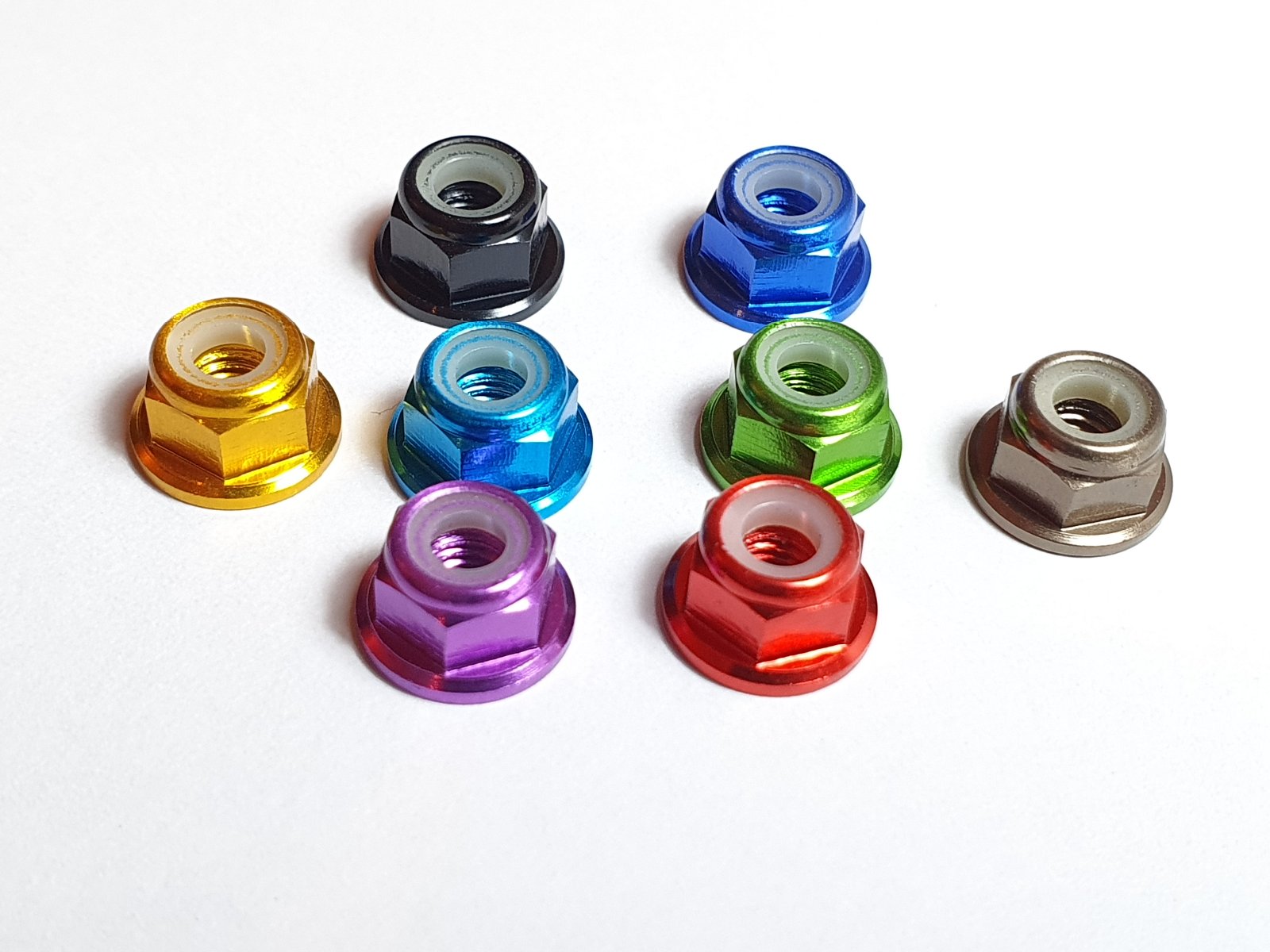 RC wheel or drone prop nuts X4 nylock M3 & M4 RC Car Truck aluminium UK ...