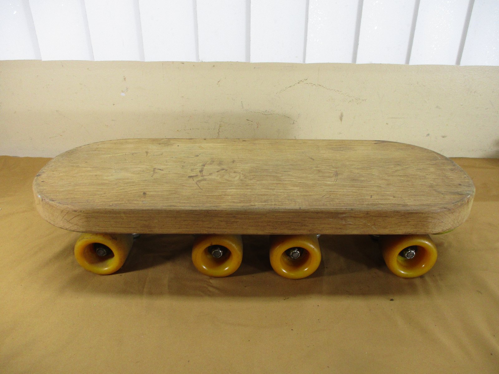 Vintage Primitive CUSTOM MADE Wood 8 Wheel Skateboard c.1960's eBay