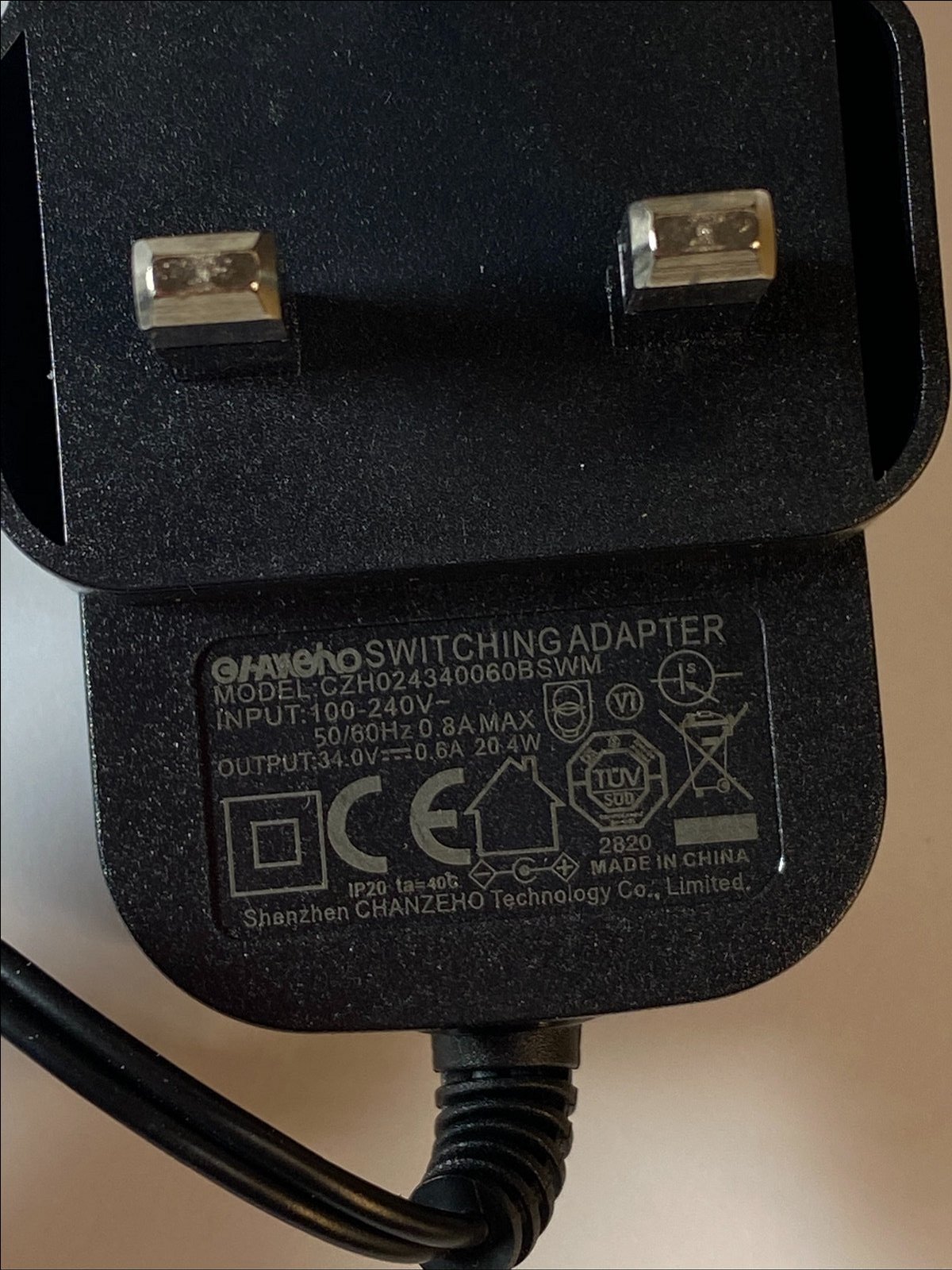 34V 600mA Charger Switching Adapter for VAX Blade 2 VBB2ASV1 Vacuum Cleaner