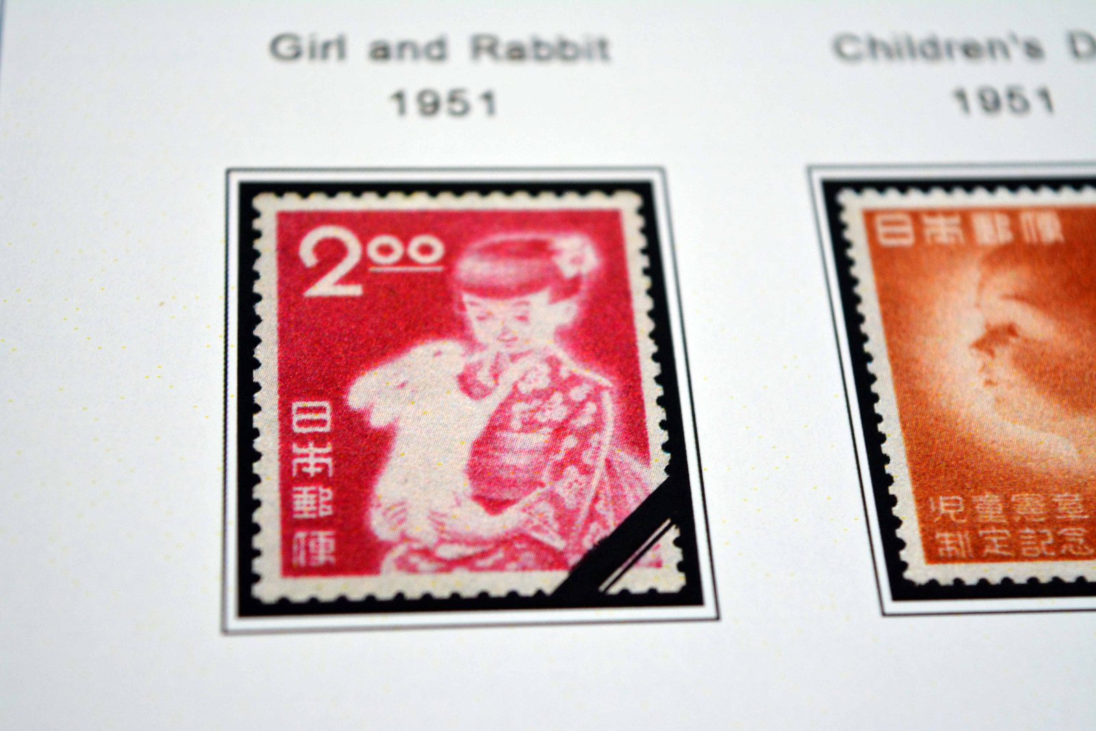 COLOR PRINTED JAPAN 1941-1960 STAMP ALBUM PAGES (73 illustrated