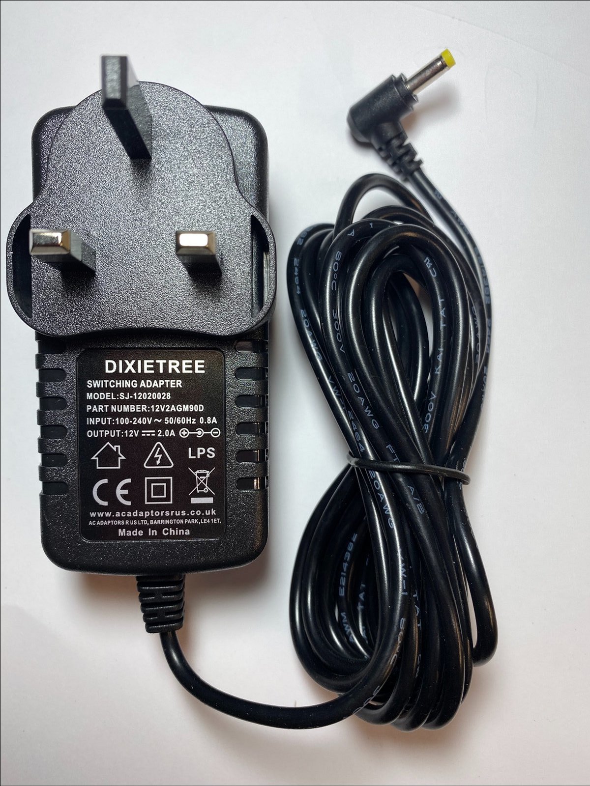 Asda DVD player PTDVD7 Compatible Power Supply Cable & in Car Charger