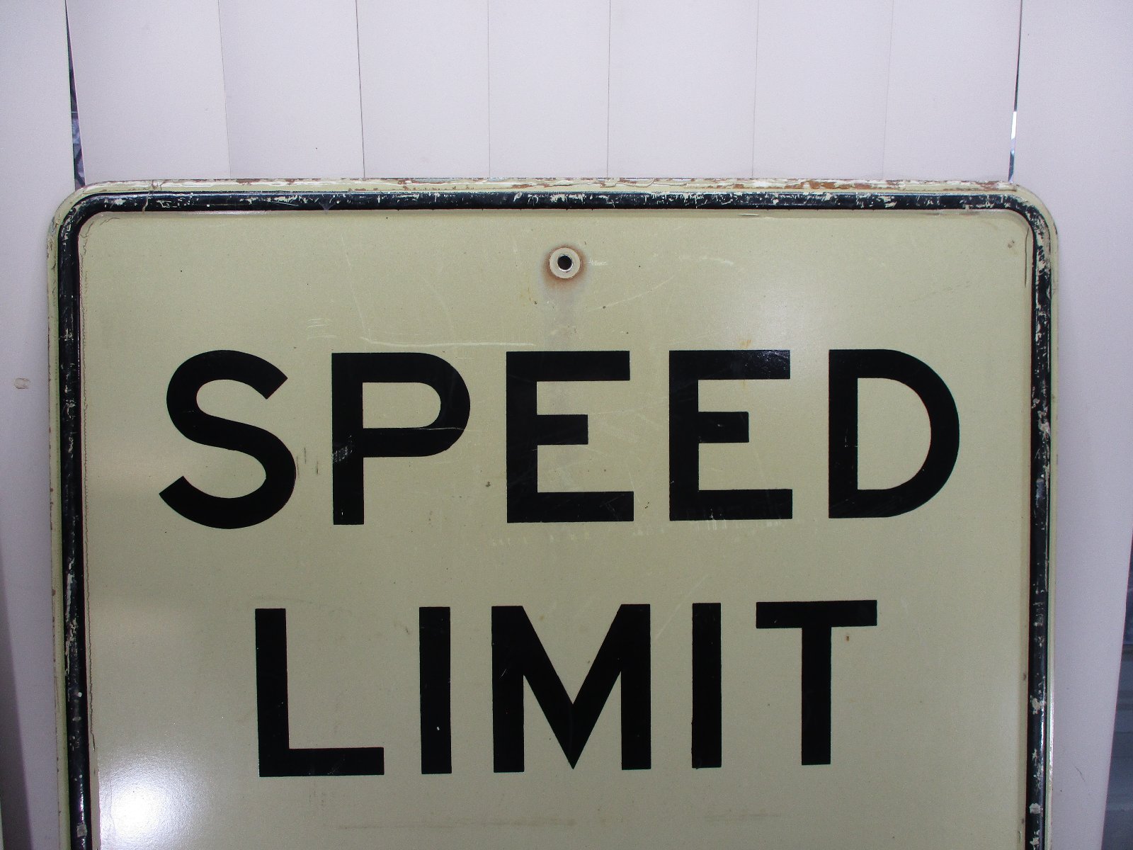 Vintage HUGE Speed Limit 35 HEAVY METAL Embossed Traffic