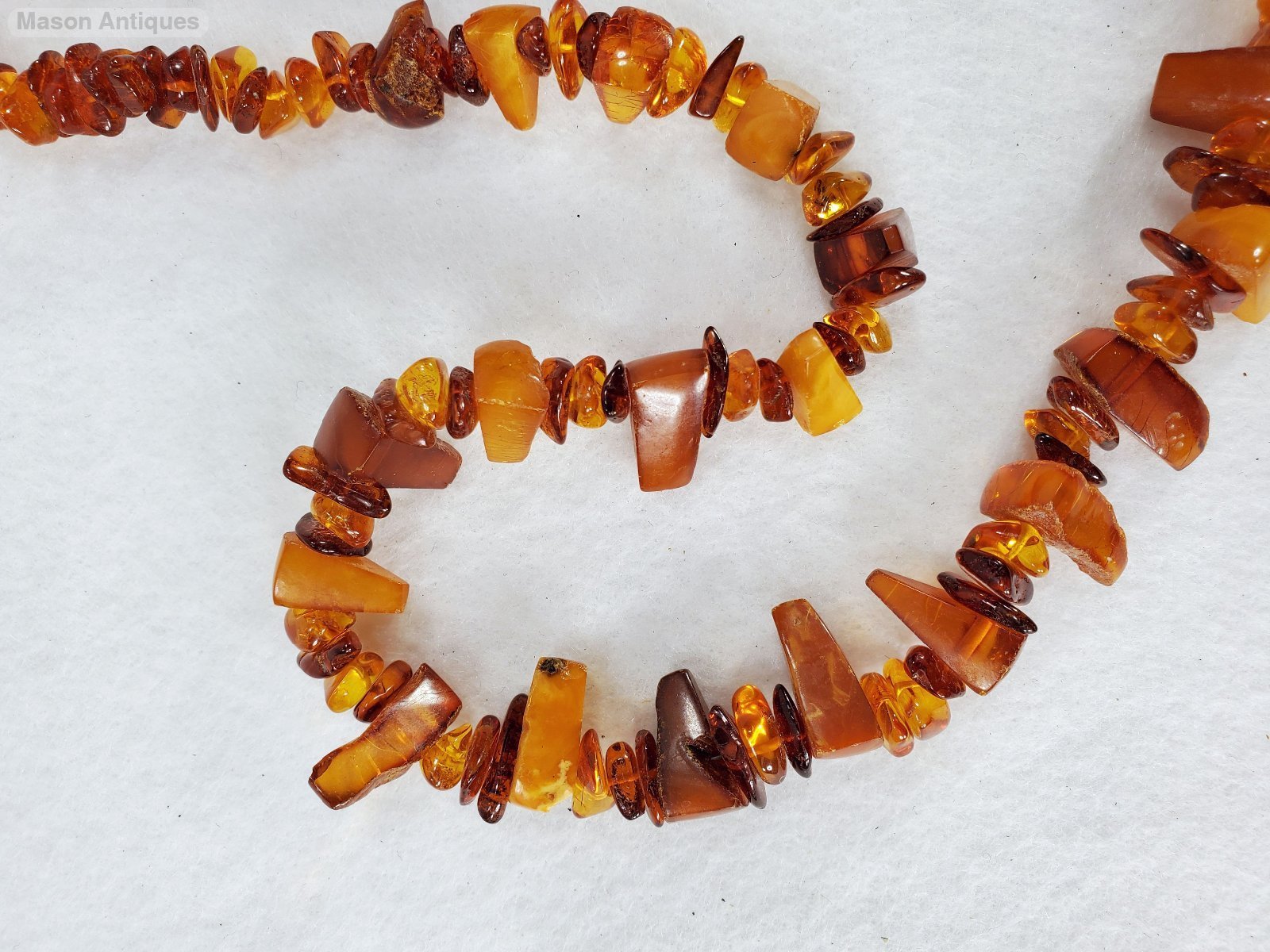 Vintage Raw Amber Pendant Necklace 32