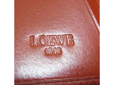 Authentic Loewe 1846 Red Leather Key Case 4 Hooks Good
