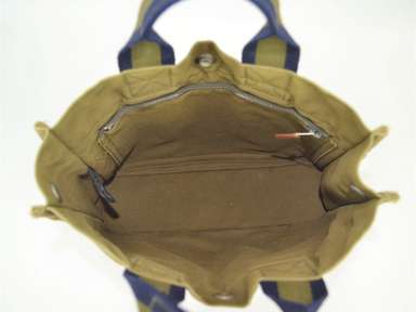 Hermes Paris Fourre Tout Olive Green Cotton Canvas Small