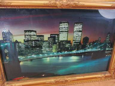 Vintage Electric Art Gallery Lighted Art New York City 