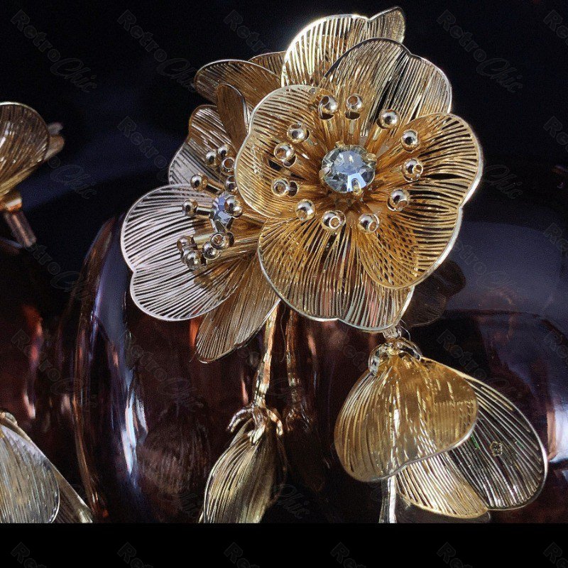 Zara Kate Middleton Earrings Bafta Statement Flower Cascading Floral Princess