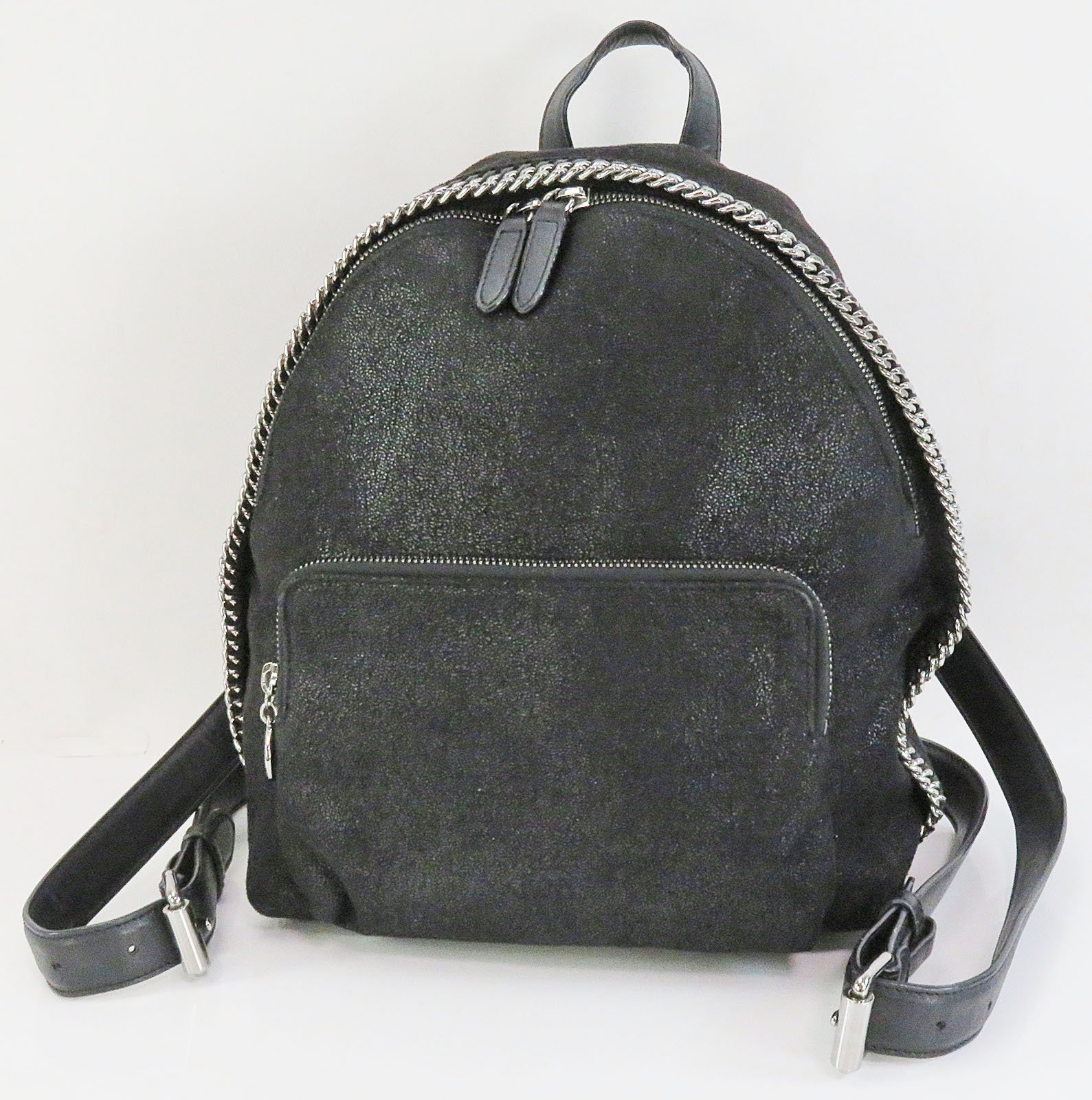 Auth STELLA McCARTNEY Black Fabric Falabella Shaggy Deer 
