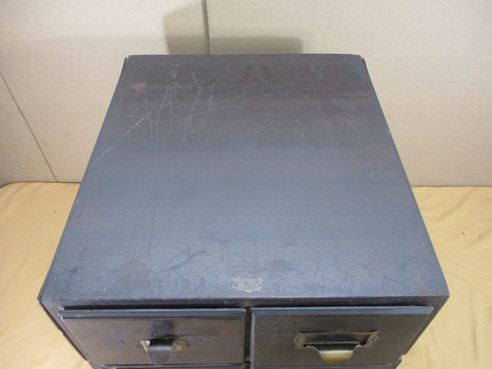 Vintage WEIS Arts & Crafts 6 Drawer Wood Index Card File