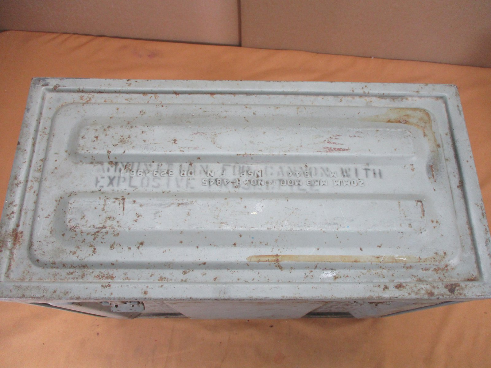 Vintage 1944 US MARINES 20mm A.A. Anti Air Ammo Case Box Can 18