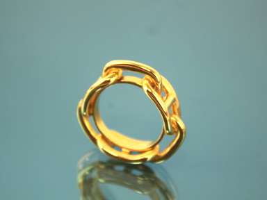 小物 HERMES Charms Cadenas scarf ring HERMES Permabrass Loop Charms Cadenas Scarf Ring Gold 707599