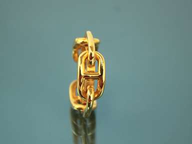 HERMES Chaine D'Ancre Gold Metal Scarf Ring Charm Women's Scarf