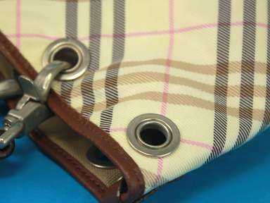 BURBERRY BLUE LABEL Nova Check Canvas & Leather Tote Hand BURBERRY BLUE LABEL Nova Check Canvas & Leather Tote Hand