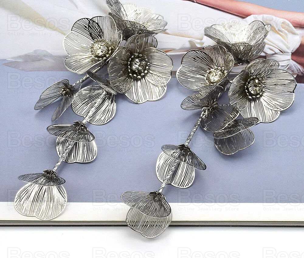 Giovanni Raspini / Anemone / Orecchini Cascata / Argento, Opale E Cristallo Di Rocca Giovanni Raspini / Anemone / Orecchini Cascata / Argento, Opale E Cristallo Di Rocca