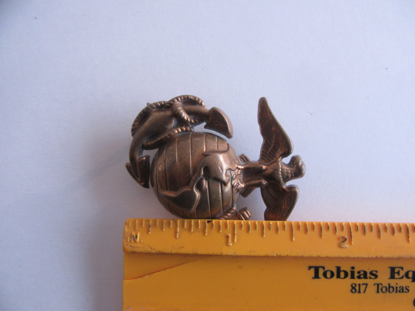 海兵隊ビンテージアンティークレトロ真鍮ブラスポールマウントMARINECORPS Vintage Early Original USMC Marines Large Brass Hat Device Badge