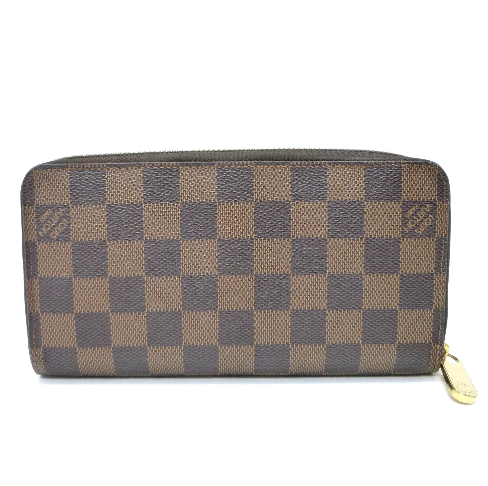 Authentic LOUIS VUITTON Zippy Wallet M60017 Damier Ebene