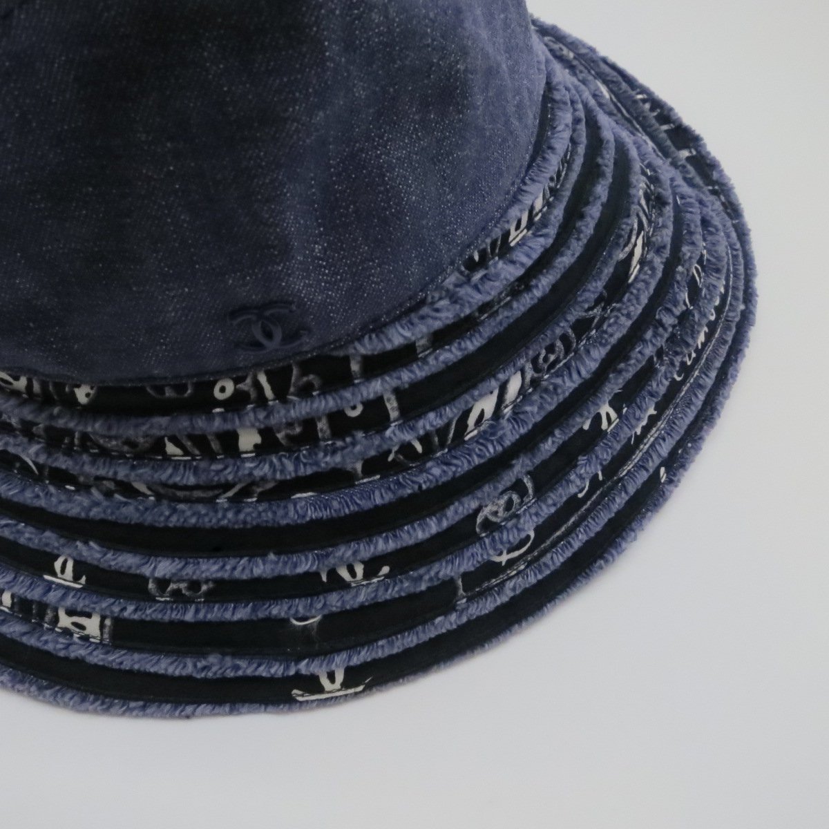 Authentic CHANEL Denim Bucket Hat Blue Cotton #36633550 | eBay