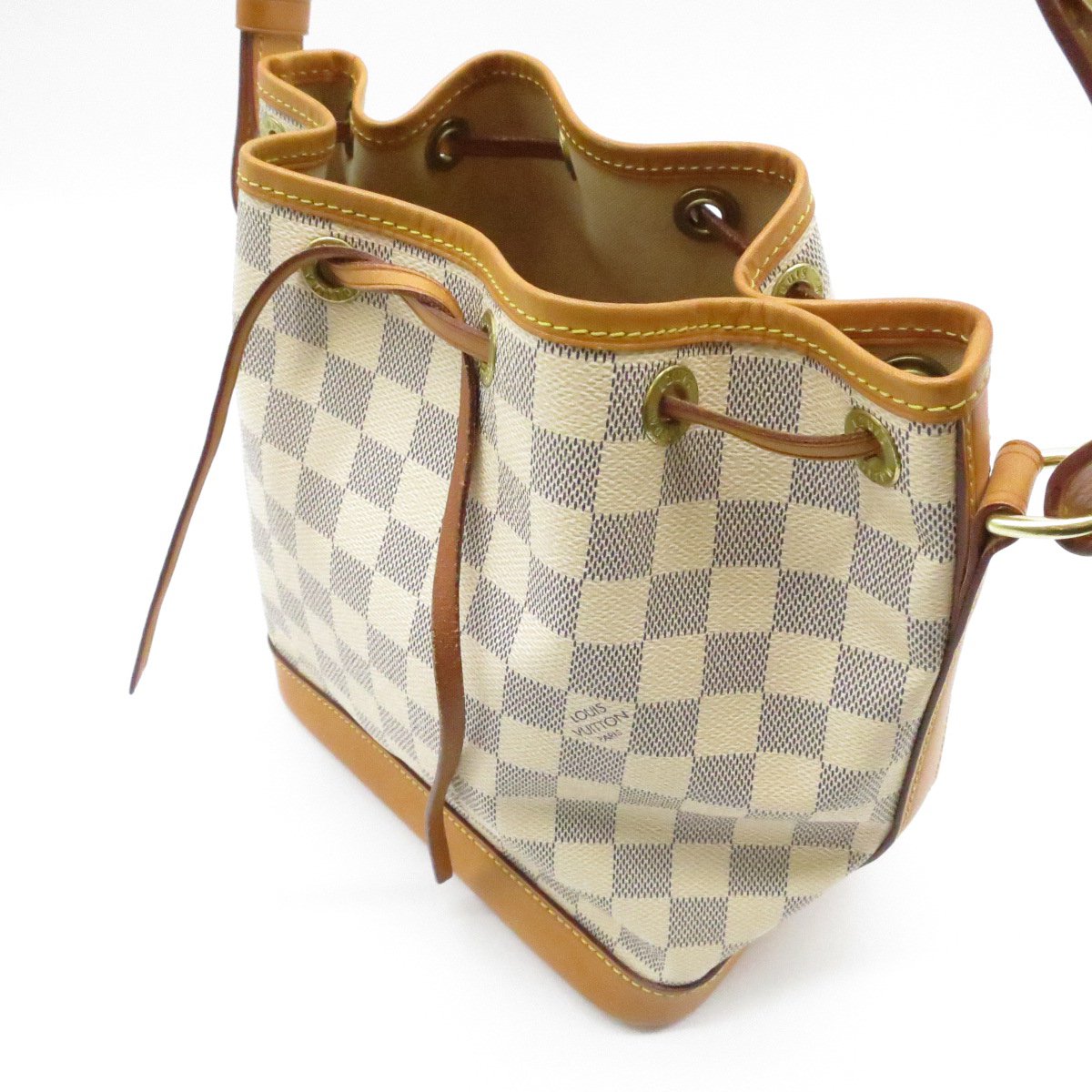 Auth LOUIS VUITTON Noe BB Drawstring Bag N41220 Damier Azur