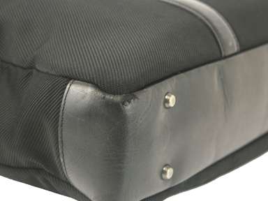BURBERRY Black Label Nova Check Nylon Leather Business Bag